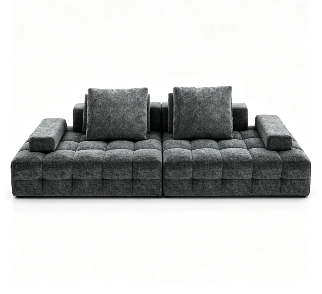 Vacuum Compressed Modular Sofa, Multi Cushion Sectional for Living Room
